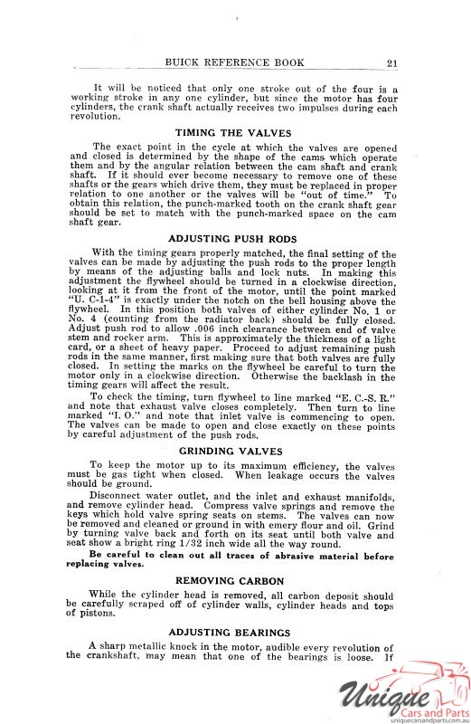 1918 Buick Reference Book Page 20